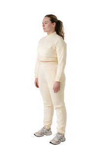 Ecru Crop Crewneck